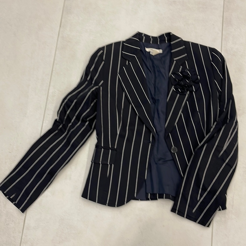 Blazer dark blue with white stripes
